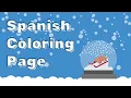 Easy Spanish Reading for Kids FREE Spanish Winter Coloring Page