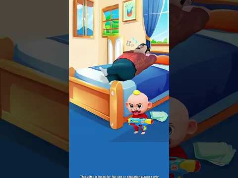 Oops! Little Boy Accidentally Urinates on the Bed 😂😂 | Cute & Funny Animation #cartoon #animation