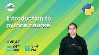 Introduction to python course Avneet Kaur GeeksforGeeks School