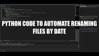 Python code to automate renaming files by date