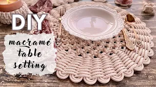 DIY Macrame Home Decor - Placemat Coaster Napkin Ring Tutorial