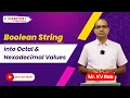 Python Boolean Boolean String into Octal Hexadecimal NareshIT