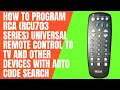 How to Program RCA RCU703 Series Universal Remote Control to TV and other with Auto Code Search