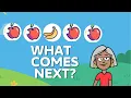 What Comes Next Pattern Sequence Quiz Game for Kids toddler Katkat games
