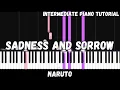 Download Lagu Naruto - Sadness and Sorrow (Intermediate Piano Tutorial)