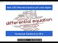 Modified Eulers Method in MsExcel