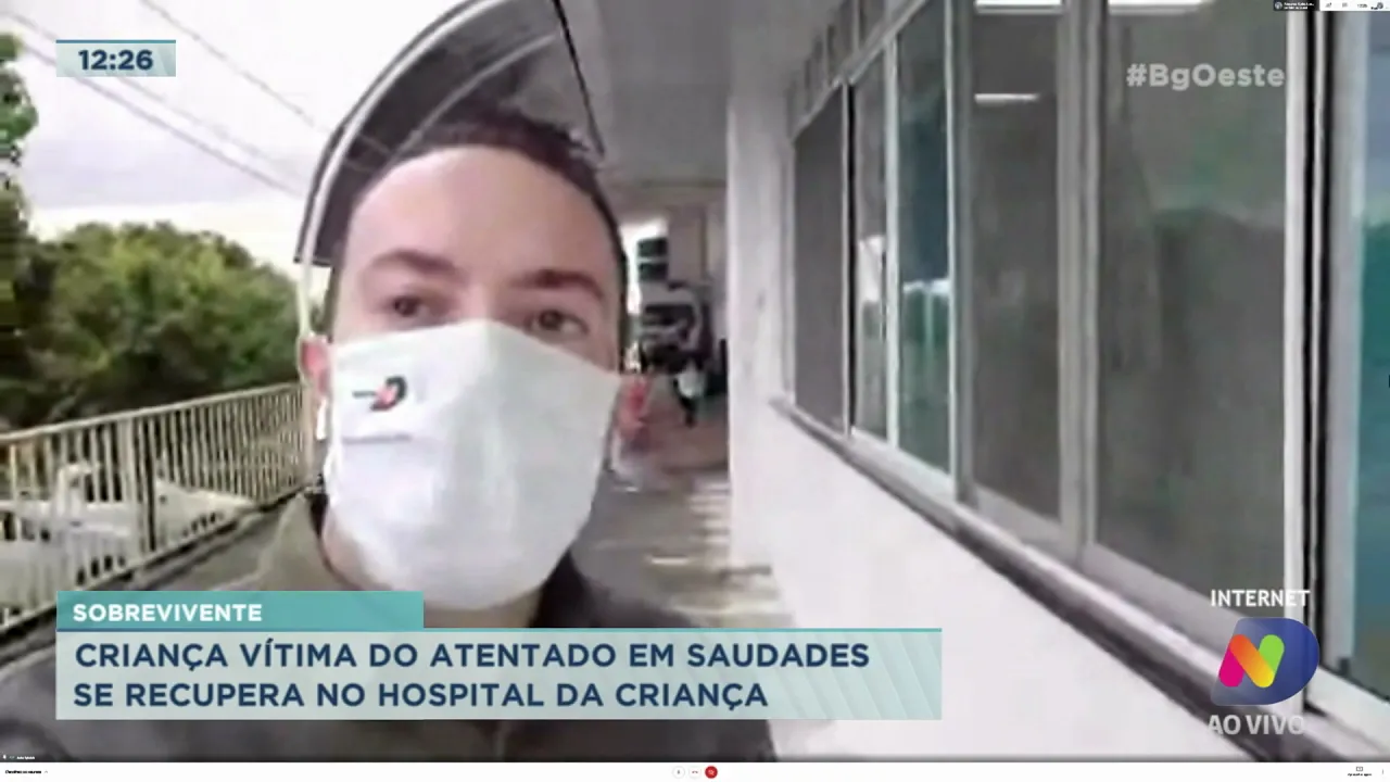 Criança vítima do atentado em Saudades se recupera no Hospital da Criança de Chapecó