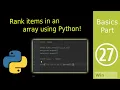 Rank items in an array using python