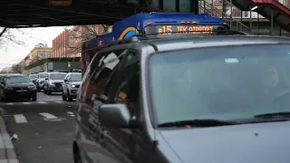 MTA NYCT deadheading to Fresh Pond Depot signed as B15 to JFK Airport at Forest Av M Train Sta