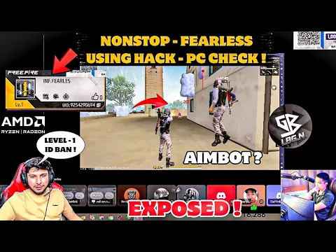 Download MP3 FEARLESS - USING HACK IN @NonstopGaming_ LIVE 🤬| FEARLESS - PC CHECK !😮💯