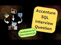 Accenture SQL Interview Question Data Analyst Software Engineer Data Scientist Full Stack