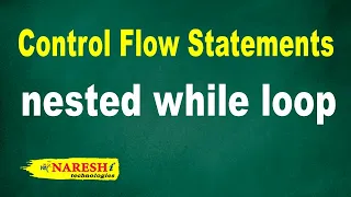 nested while loop Control Flow Structures Tutorial Naresh IT
