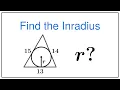 Inradius and Area of Triangle Find Radius of Inscribed Circle Using Area and Semiperimeter