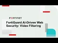 FortiGuard AI-Driven Web Security Filtering FortiGuard Security Services