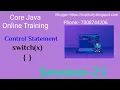 Core Java By KCP Sir SESSION - 23 Control Statements Free Core Java Training For Beginners