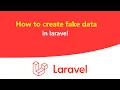 Use faker in laravel