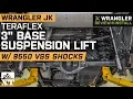 Jeep Wrangler JK Teraflex 3 Base Suspension Lift w 9550 Shocks 2007-2018 4 Door Review Install