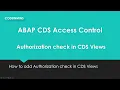 ABAP CDS Access Control - Authorization check in CDS Views