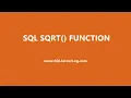SQL SQRT Function