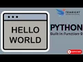 Built-in Functions in Python Part 9 Input Output Formatting Functions Python - Chapter 11