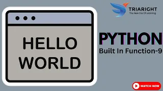 Built-in Functions in Python Part 9 Input Output Formatting Functions Python - Chapter 11