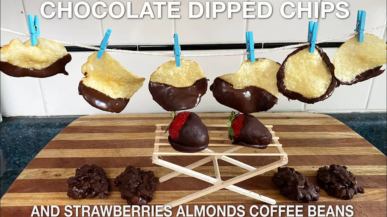 Chocolate Covered Potato Chips Strawberries Almonds Espresso Beans (episode 113)