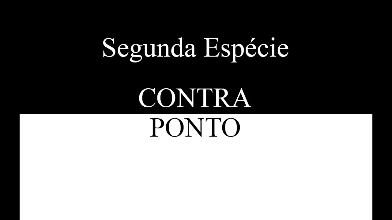 Contraponto - Segunda Espécie
