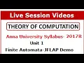 Finite Automata and JFLAP Tool Demo