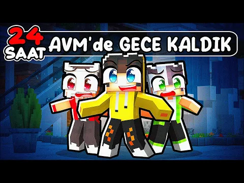 Video Thumbnail: Gece Gizlice AVM'de Kaldım! 🌙 | Minecraft