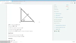 Hackerrank - Find Angle MBC SOLUTION
