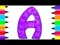 Alphabets Coloring Page Learn Colors with Markers for Children Coloring Alphabet A To Z ABC for Kids