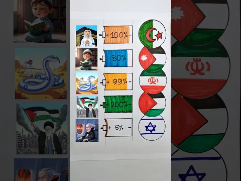 رسمت أعلام الدول العربية كلها💪منى بتلون الاعلام😍صوتولنا اول كومنت #رسم#israel#palestine #algeria