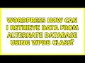 Wordpress How can I retrieve data from alternate database using wpdb class