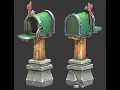 3D Game Environment Stylized Texture Hand-painted Mailbox Use Photoshop - ing