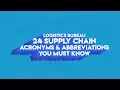 24 Must Know Acronyms and Abbreviations in Supply Chain