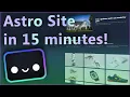 Build an Astro site in 15 minutes Using a template I made Tailwind Flowbite UI Formspree