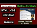 Free Certification Courses Web Development HTML CSS Bootstrap Javascript