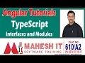 Angular Tutorials TypeScript Interfaces and Modules by Harsha sir
