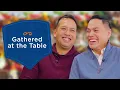 Kamayan Culture community and being gathered at the table