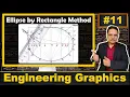 Ellipse by Rectangle Method Engineering curves Engineering Drawing Engineering Funda