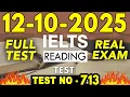Download Lagu IELTS Reading Test 2025 with Answers | 12.10.2025 | Test No - 713