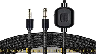 LecLooc Replacement Cable for Astro A30 Headset Inline Mute Volume Control Compatible with