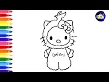 How To Draw Cute Hello Kitty Coloring Pages Hello Kitty Drawing For Kids dibujos-felices
