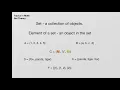 Chapter 2 - Set Theory