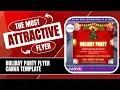 Holiday Party Flyer Canva Template