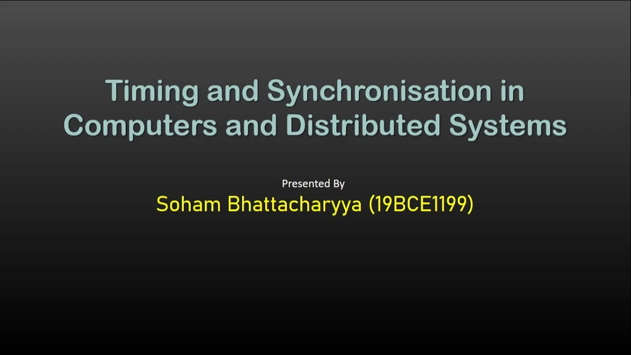 Timing & Synchronization in Computers & Distributed Systems | Real Time Clock | Soham Bhattacharyya