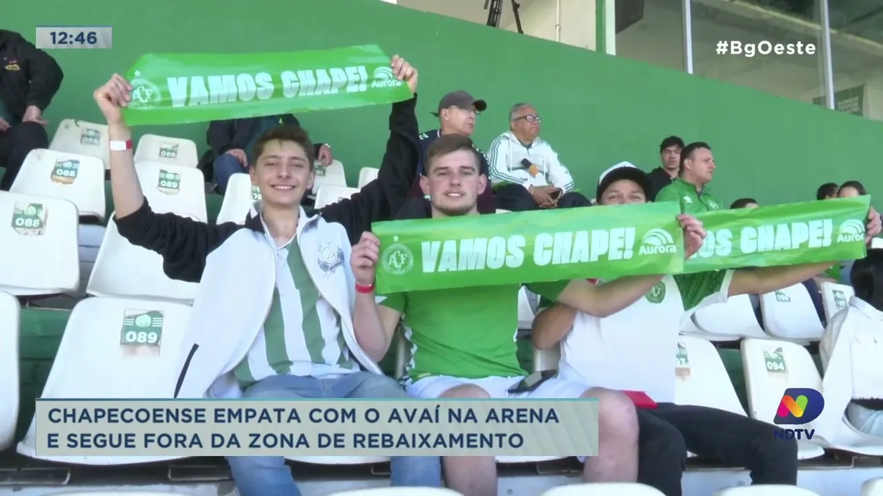 Chapecoense empata com o Avaí na Arena e segue fora da zona de rebaixamento