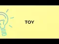 What is the meaning of the word TOY