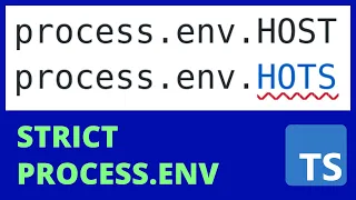 process env in NodeJS with TypeScript How to PROPERLY Type It Get Autocomplete Catch Typos