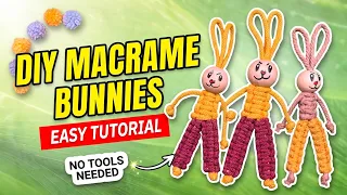 DIY Rope Bunnies 🐰 EASY Macrame Tutorial for Beginners